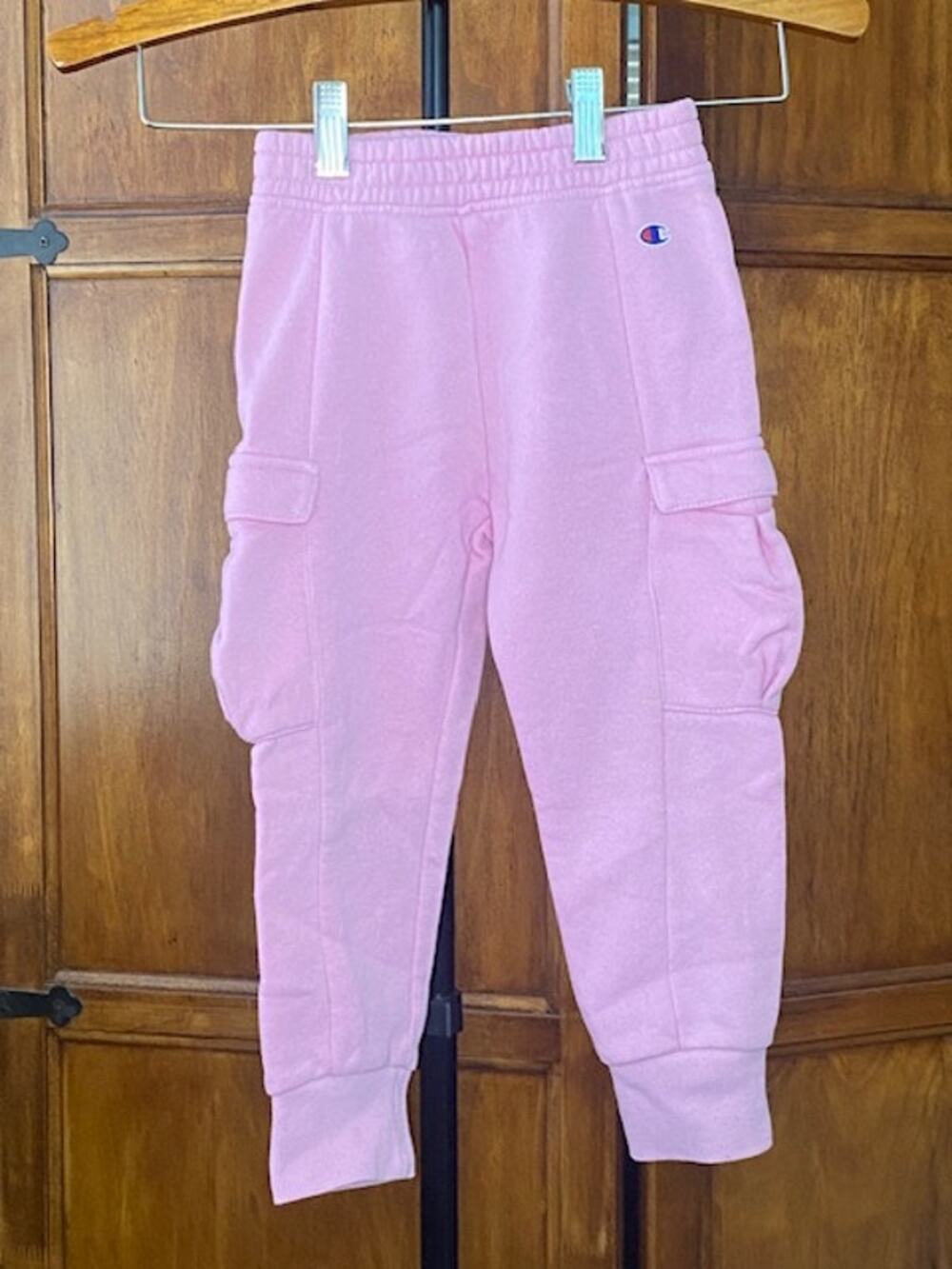 Champion Girls Pink Fleece Cargo Jogger Pants Size 4 Sweatpants